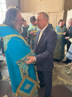 3 июня 2025, Митрополит Амвросий поздравил митрополита Санкт-Петербургского и Ладожского Варсонофия с 70-летием