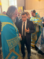 3 июня 2025, Митрополит Амвросий поздравил митрополита Санкт-Петербургского и Ладожского Варсонофия с 70-летием