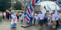 В День семьи, любви и верности в городе Ржеве Тверской области состоялся Всероссийский Парад семей - Единая Россия