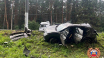 Под Тверью автомобиль врезался в столб, водитель погиб
