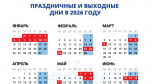 Стало известно, сколько праздничных выходных ждет нас в 2026 году