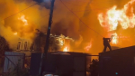 Опубликовано видео с места крупного пожара в поселке Лоцманенко в Твери