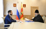09.02.2026 | Врио Губернатора Виталий Королев провел встречу с Митрополитом Тверскими и Кашинским Амвросием