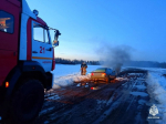 В Андреапольском округе на дороге загорелся автомобиль