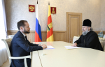 Виталий Королев провел встречу с митрополитом Тверскими и Кашинским Амвросием
