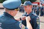 Торжественное построение, посвященное Дню Государственного флага Российской Федерации