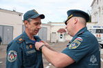 Торжественное построение, посвященное Дню Государственного флага Российской Федерации
