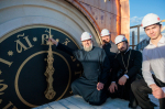 На колокольне Тверского кафедрального собора начался монтаж циферблатов